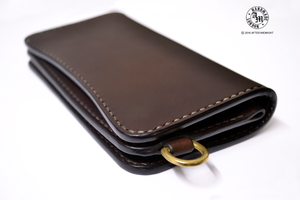 Trucker Wallet 'Concealed' Extra Pockets Dark Brown - Medium