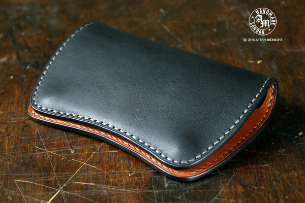 Passport Holder in Black with Tan Interior