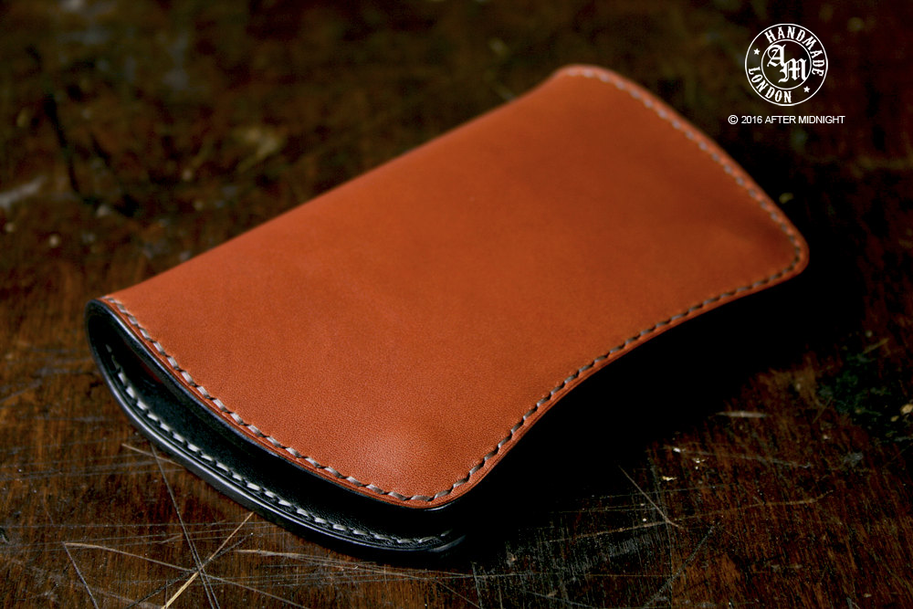 Passport Holder in Tan with Black Interior