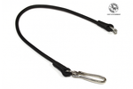 Lanyard Round Cord 7mm with Fish Hook - Black