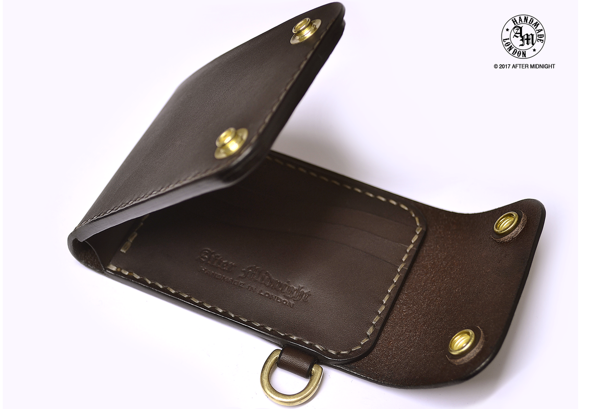 Trifold Wallet with Card Pockets in Dark Brown